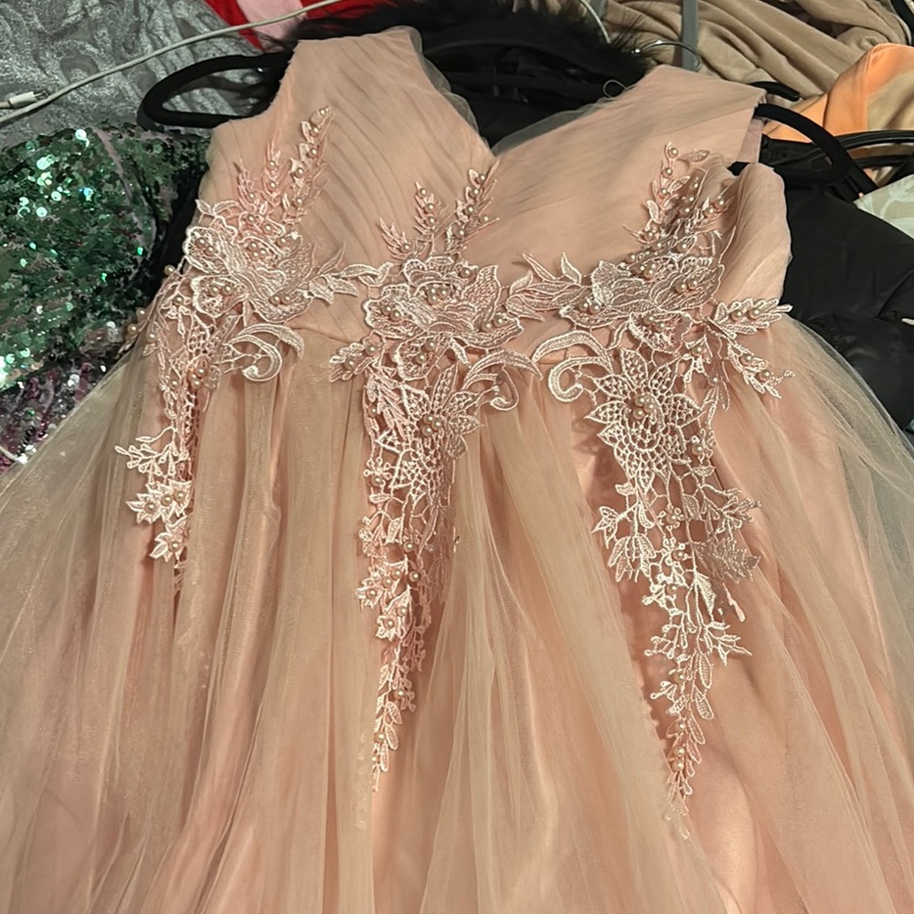 Elegant Pink Lace Kids Dress
